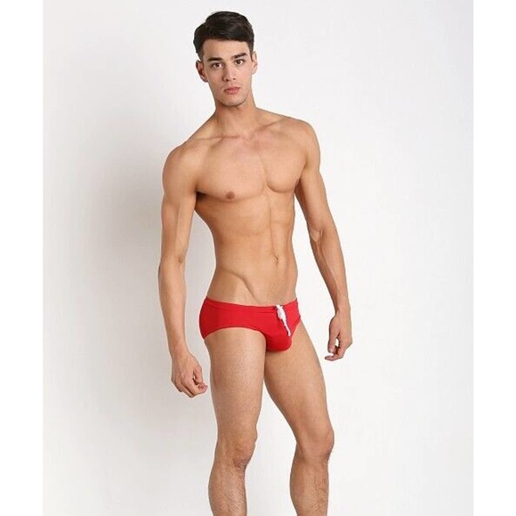 N2N Bodywear Catalina Bold Sport Swim Brief Red - Small - Picture 3 of 4
